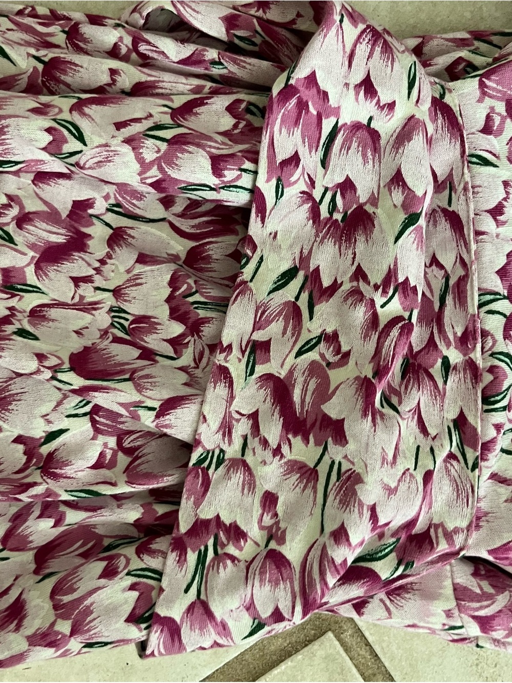 Diane Von Furstenberg Pink size 12 Floral Maxi Dress Tie Italy Rare vintage - Picture 3 of 5
